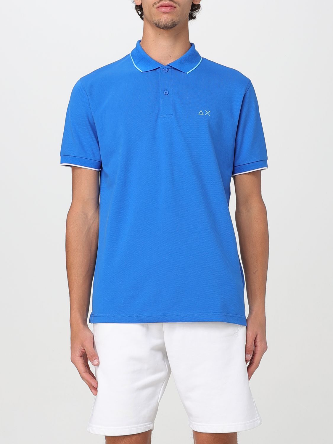 Sun68 Polo Shirt Men Color Blue