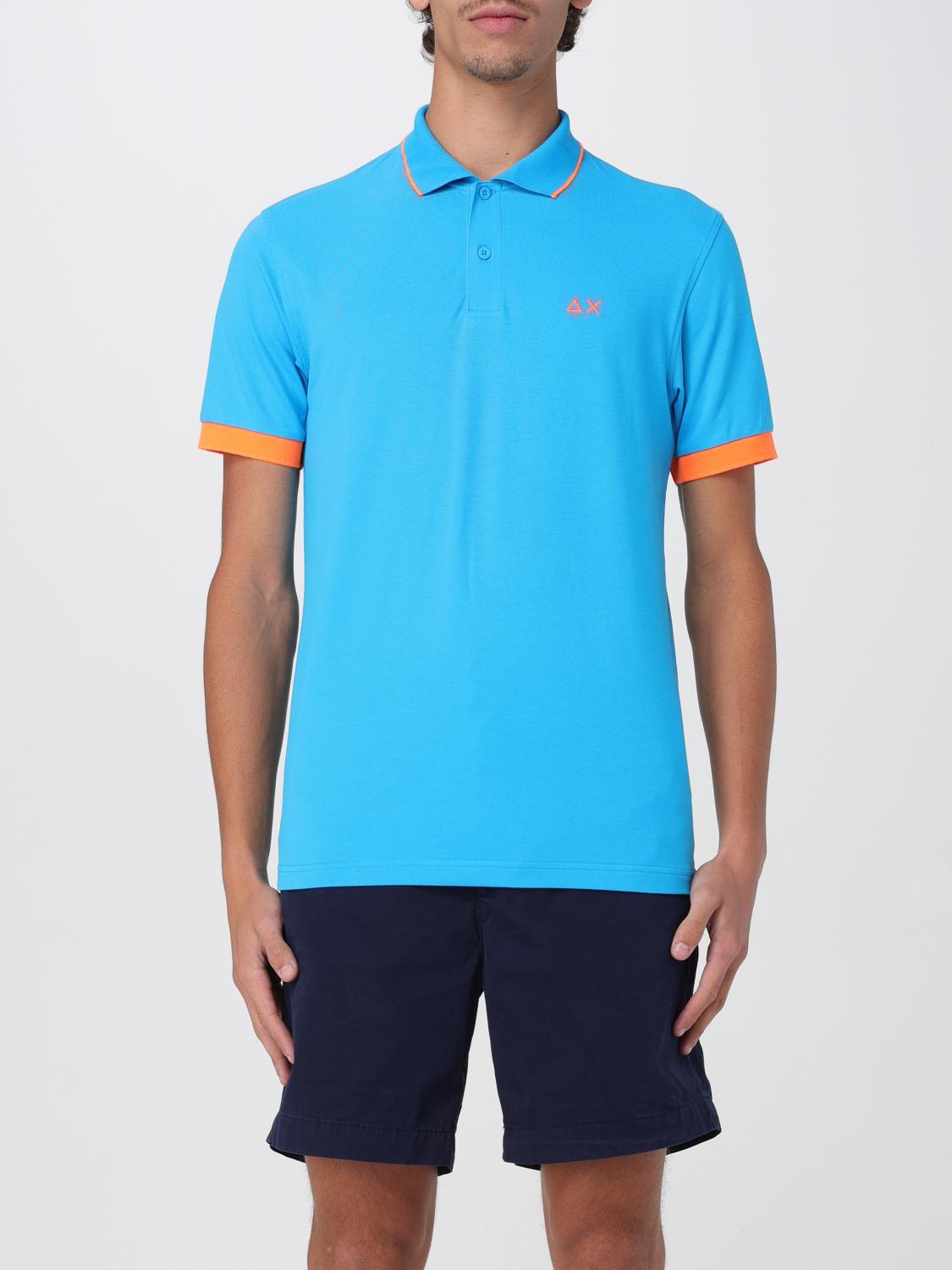 Sun68 Polo Shirt Men Color Teal In Teal