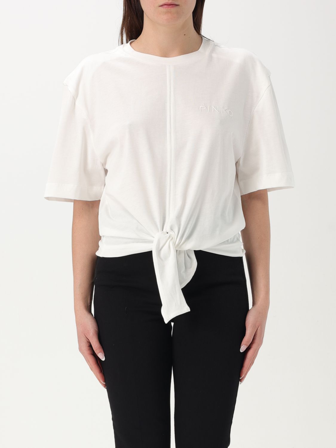 Shop Pinko T-shirt Woman Color White