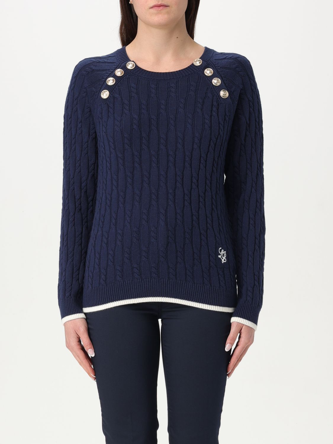 LIU •JO SWEATER LIU JO WOMAN COLOR NAVY G82893045