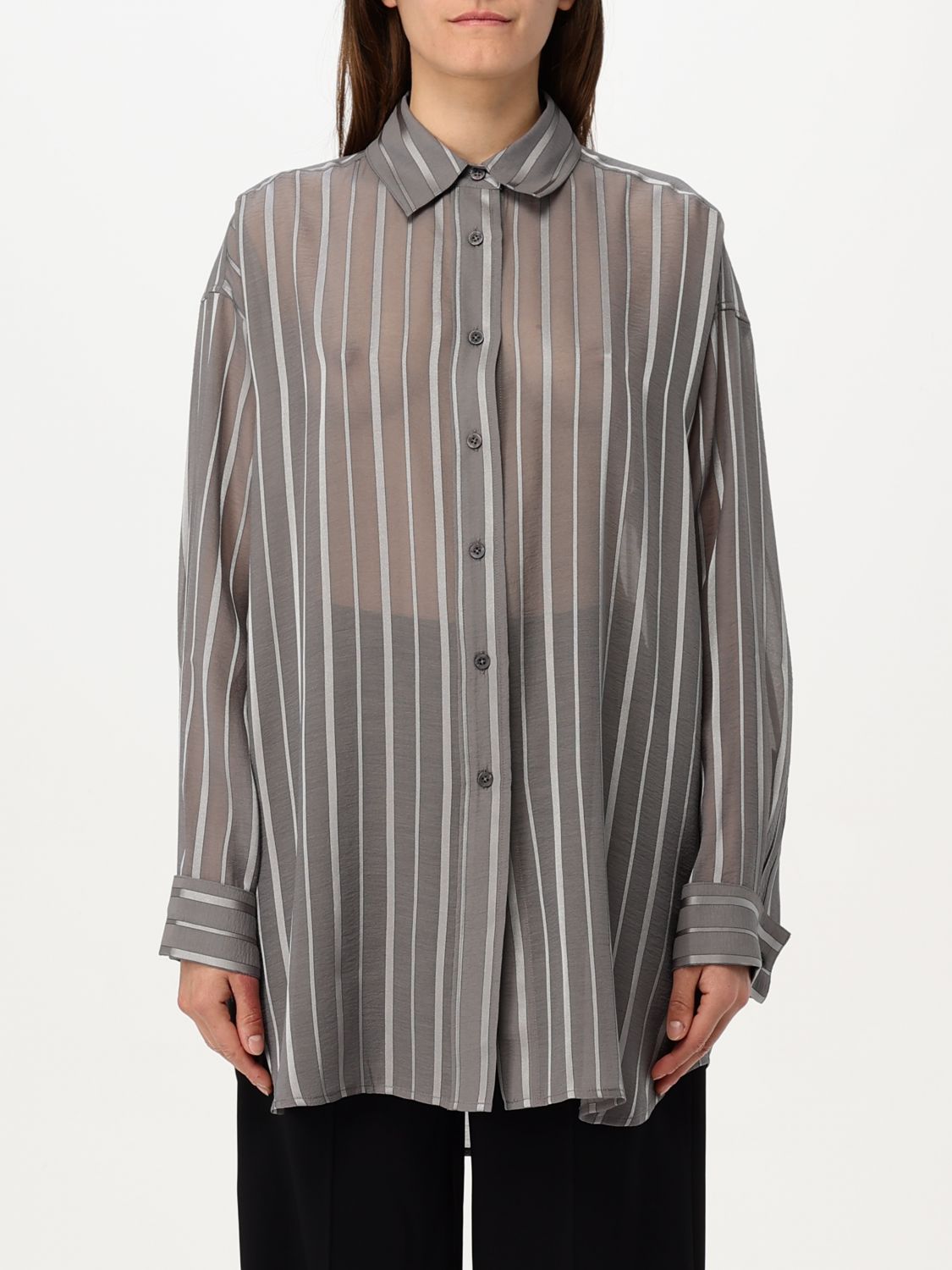 Remain Birger Christensen Striped Shirt In Black