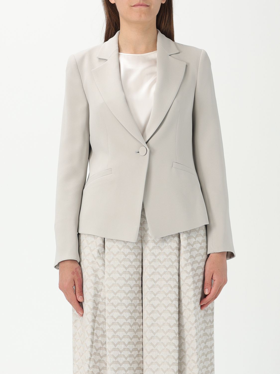 Emporio Armani Blazer Woman Color Grey In グレー