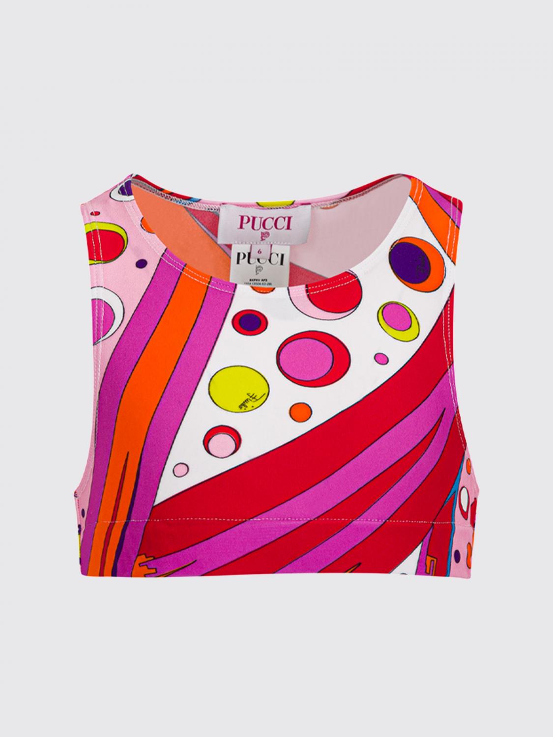 Pucci Top Kids Color Orange In Multi