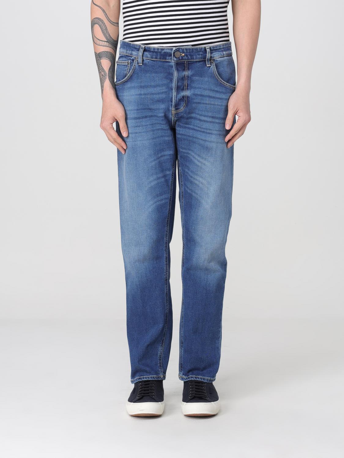 Pt Torino Faded Wash Stretch Denim Jeans In Denim