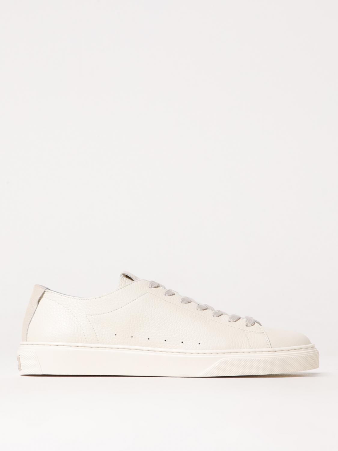 Woolrich Leather Sneakers In Beige