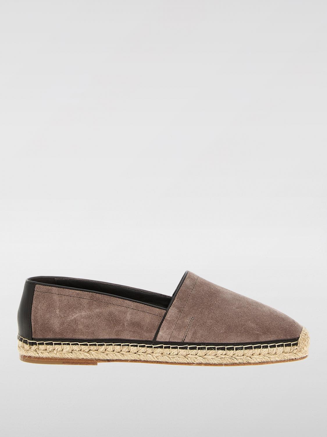 Brunello Cucinelli Round Toe Suede Espadrilles With Jute Sole In Brown
