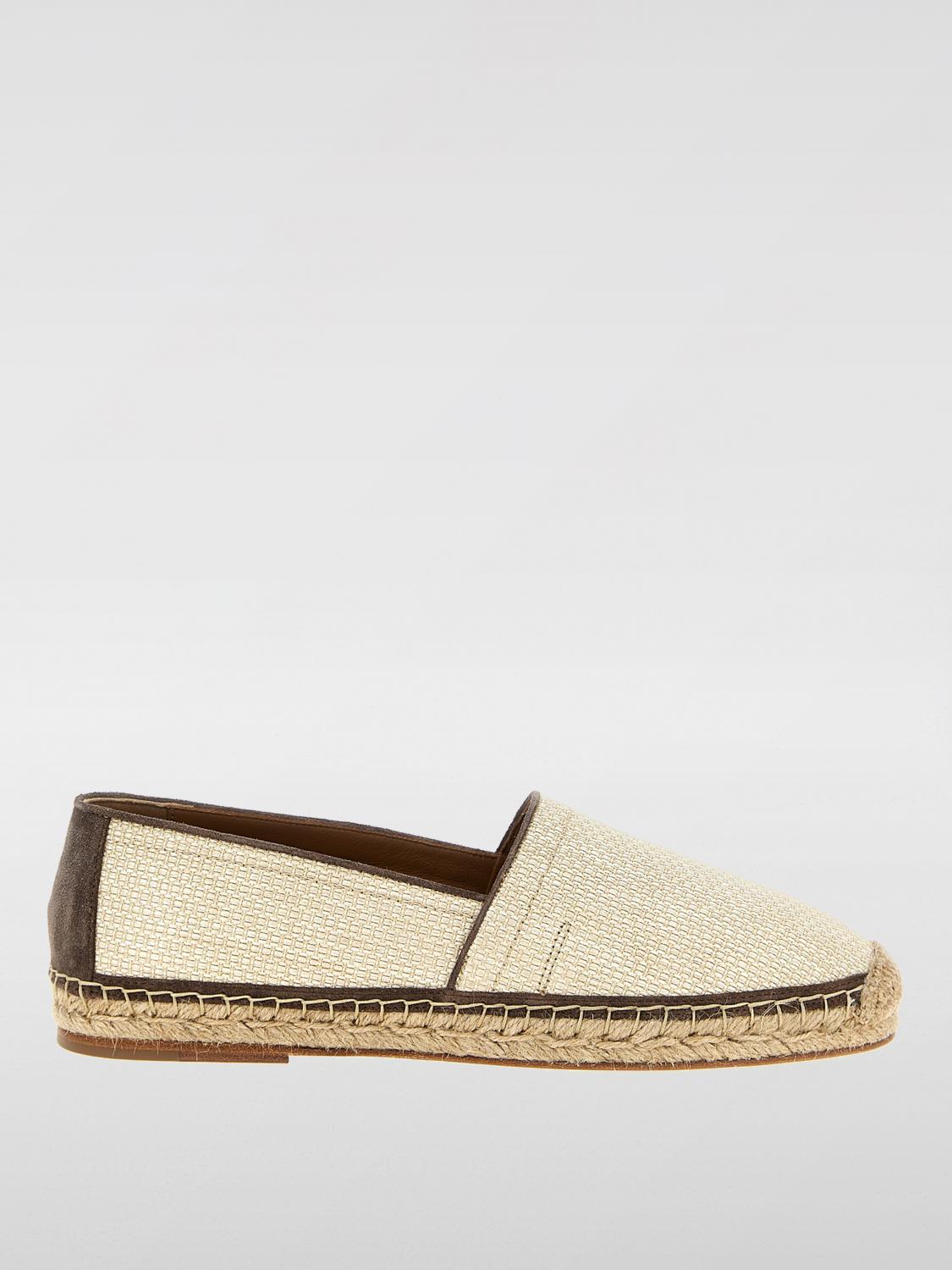 Brunello Cucinelli Round Toe Espadrilles With Woven Sole In Beige
