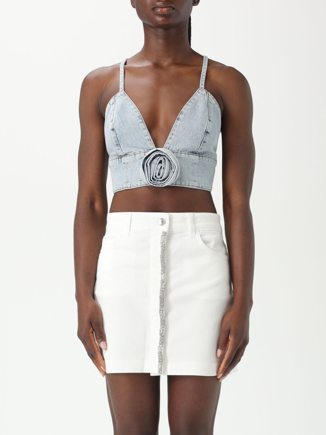 Liu •jo Top Liu Jo Woman Color Denim In Denim