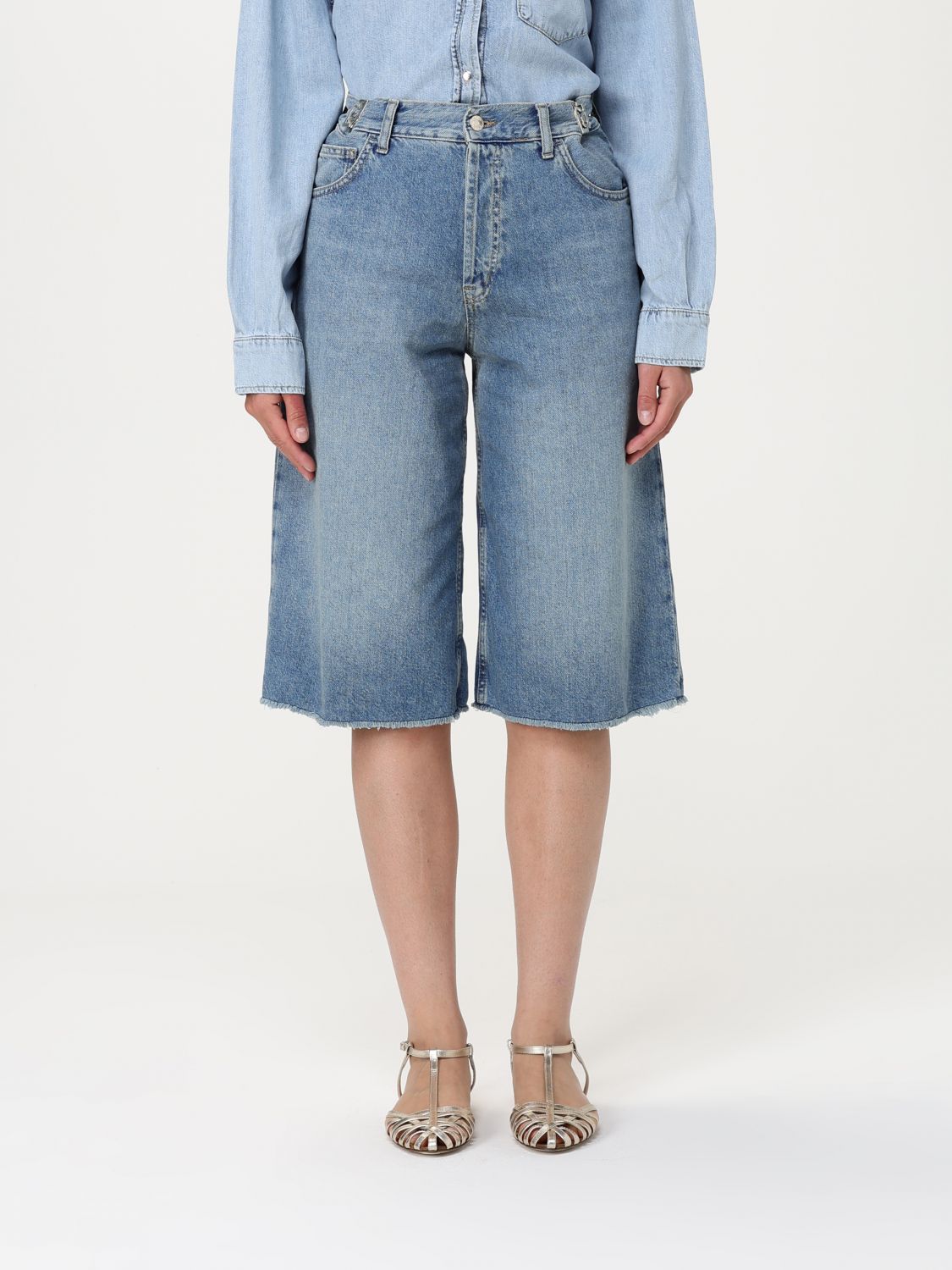 Shop Liu •jo Short Liu Jo Woman Color Denim