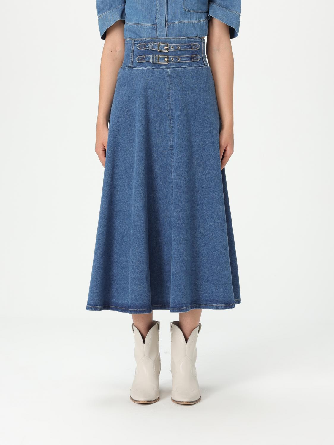 Liu •jo Skirt Liu Jo Woman Color Denim In Denim