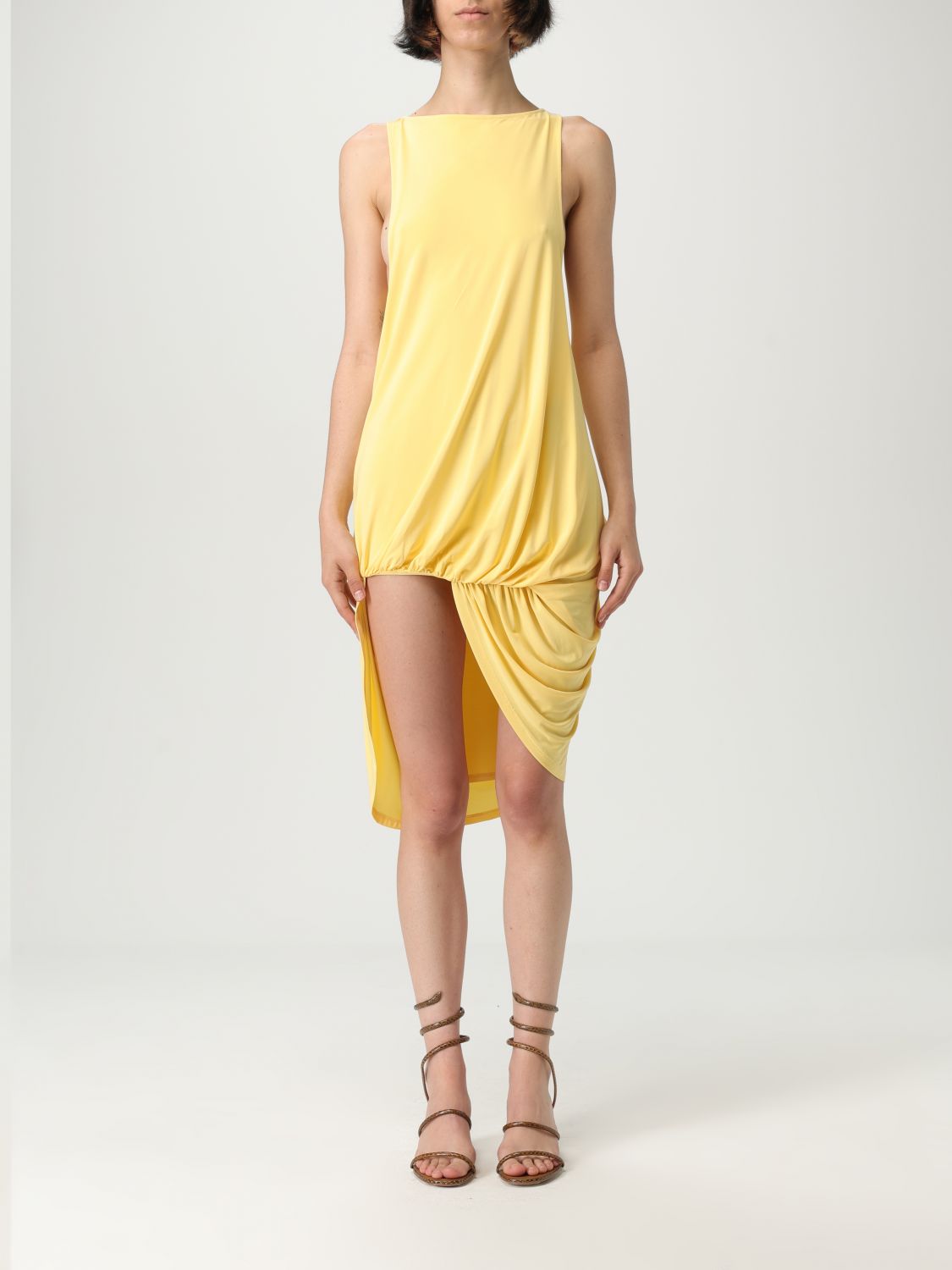Jacquemus Peplo Sleeveless Draped High-low Dress