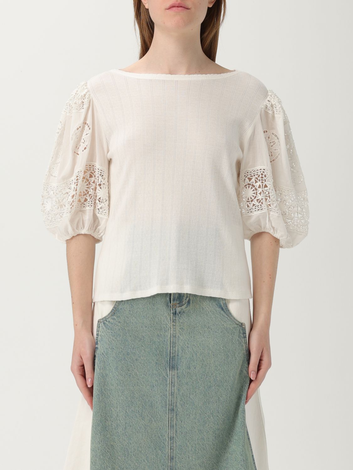 Sea Ny T-shirt Damen Farbe Beige