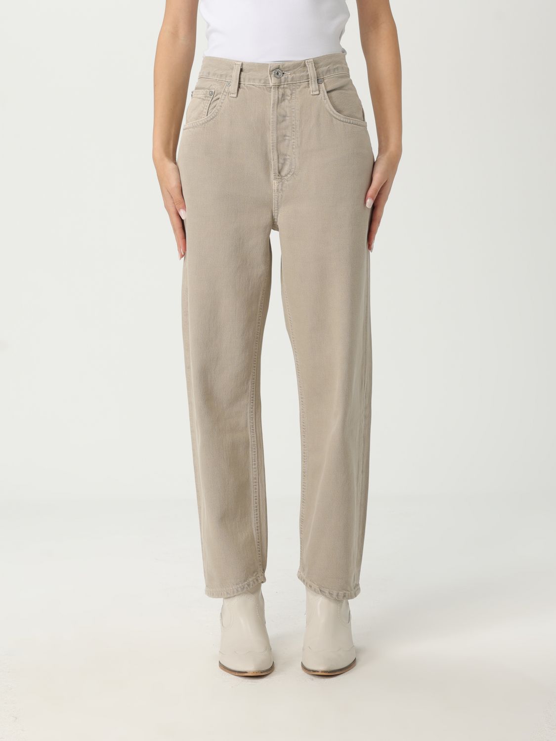 CITIZENS OF HUMANITY JEANS CITIZENS OF HUMANITY WOMAN COLOR KAKI G83493030