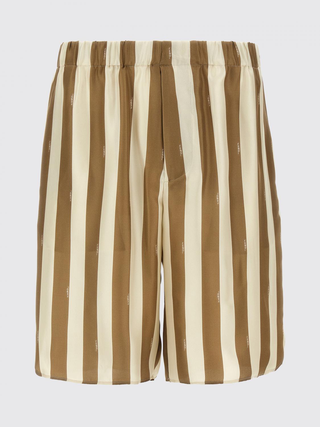 FENDI Pantaloncino in seta a righe
