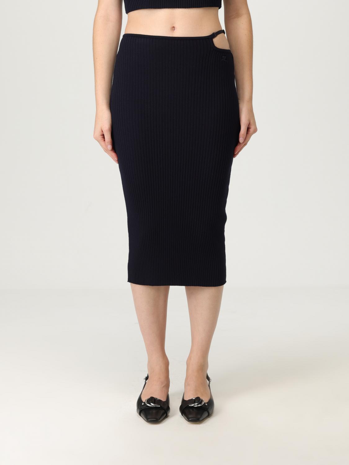 COURRÈGES Skirt Woman color Blue