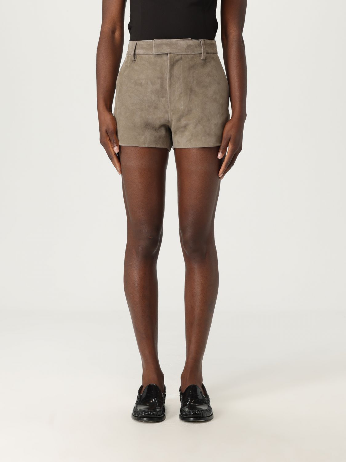 Ami Alexandre Mattiussi Ami Paris Women Suede Shorts In Black