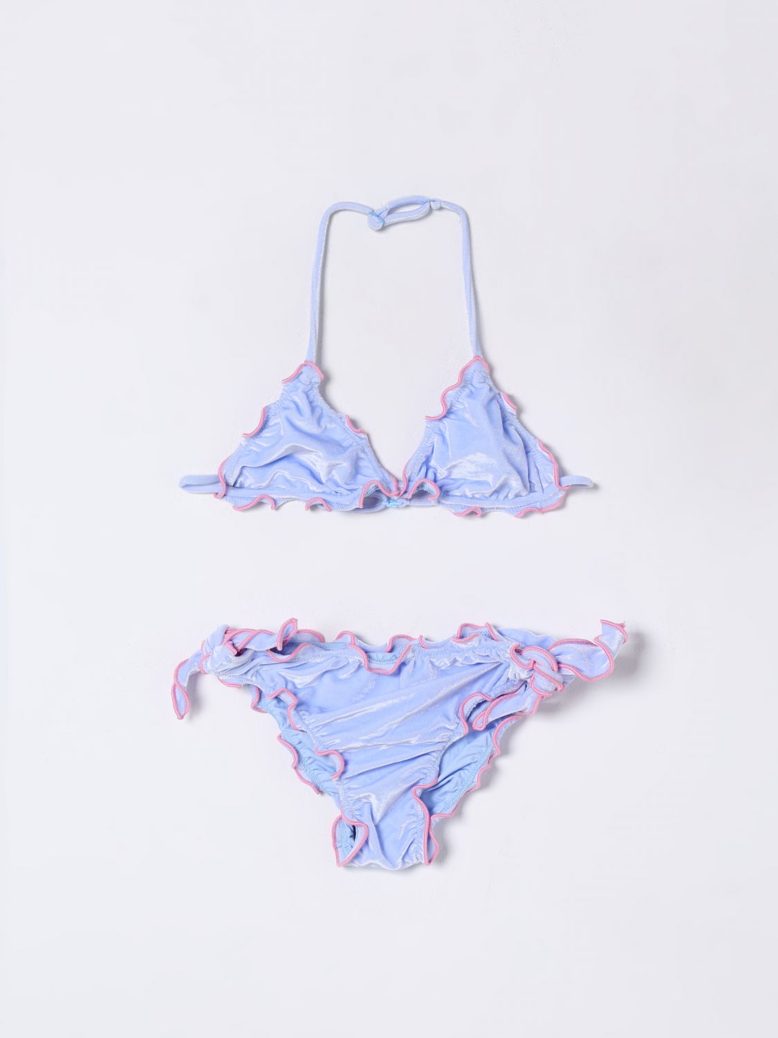 Shop Mc2 Saint Barth Swimsuit Kids Color Violet In バイオレット