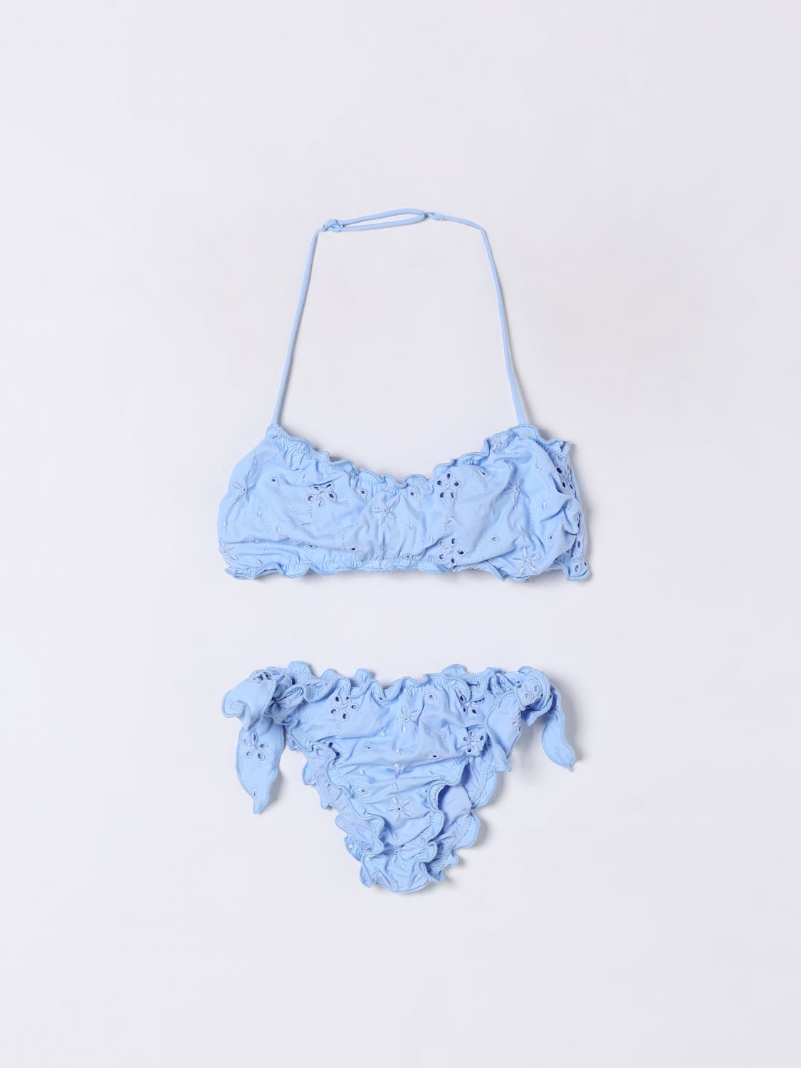 Mc2 Saint Barth Swimsuit  Kids Color Gnawed Blue In アジュール