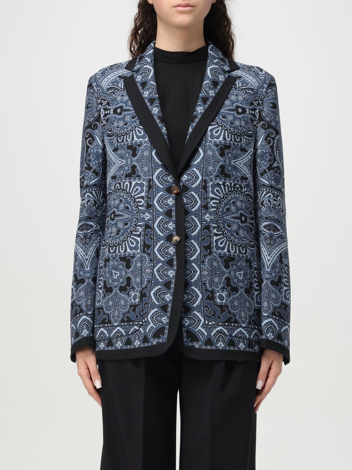 Etro Reversible Single-breasted Jacket In Blue
