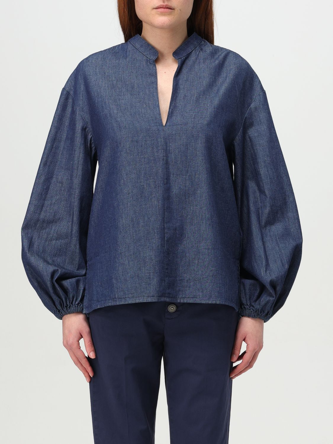 Dondup Denim Blouse In Blue
