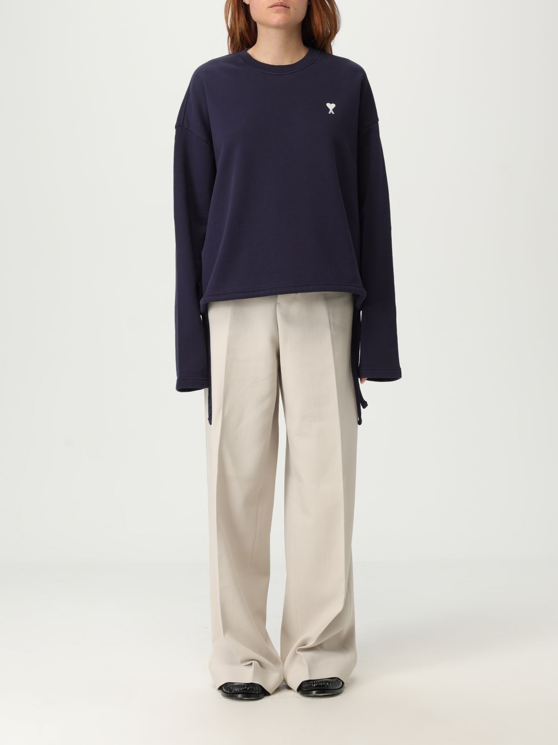 Ami Alexandre Mattiussi Sweatshirt Ami Paris Woman Color Blue In Blue