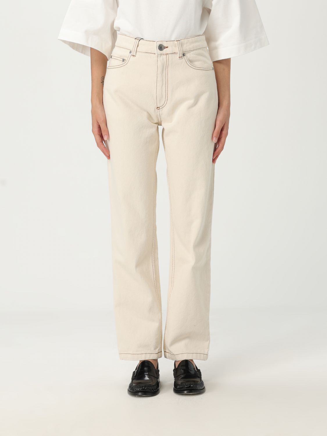 Ami Alexandre Mattiussi Jeans Ami Paris Donna Colore Bianco In Neutral