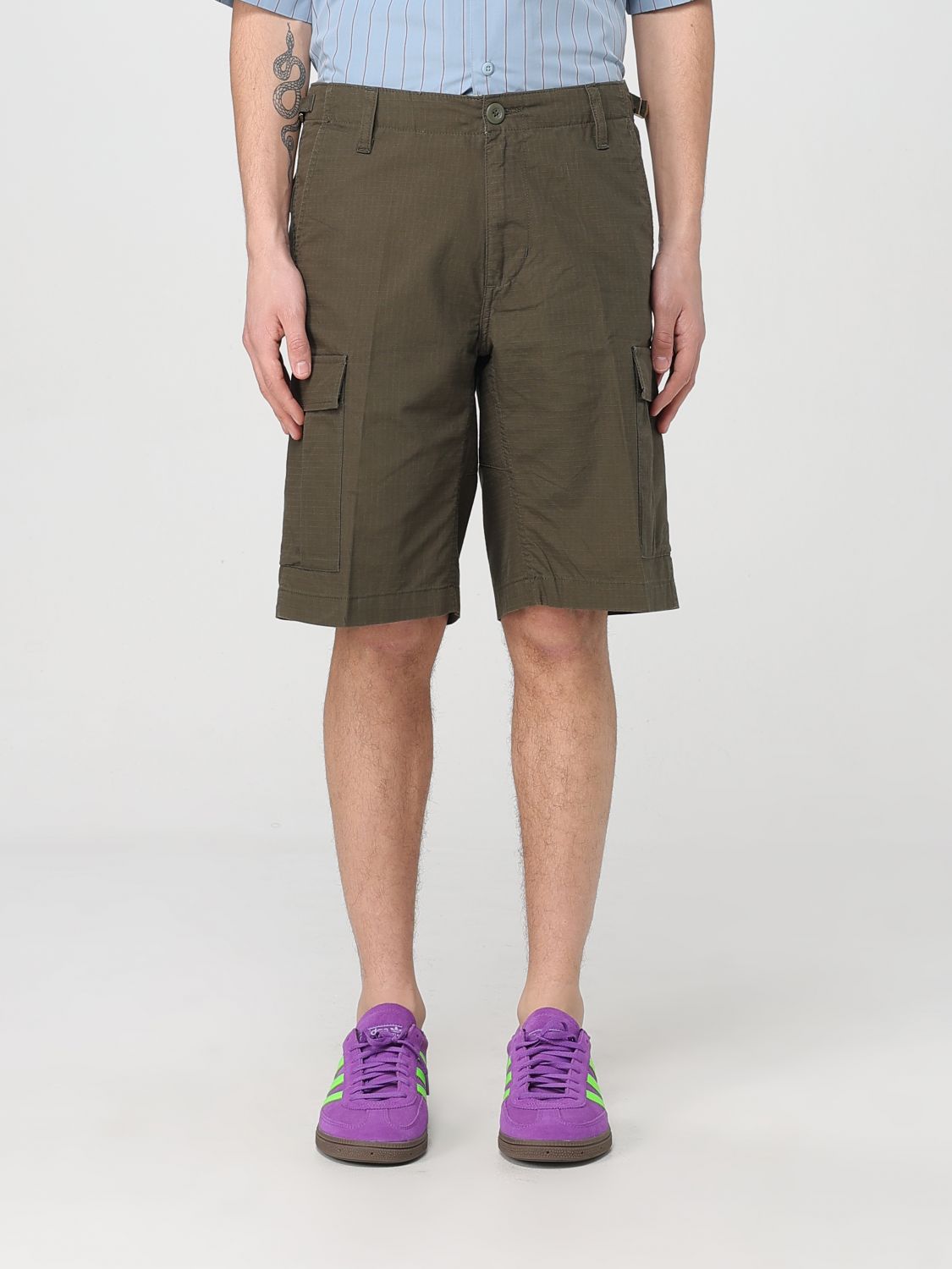 Carhartt Pocket Detailed Bermuda Shorts In Green