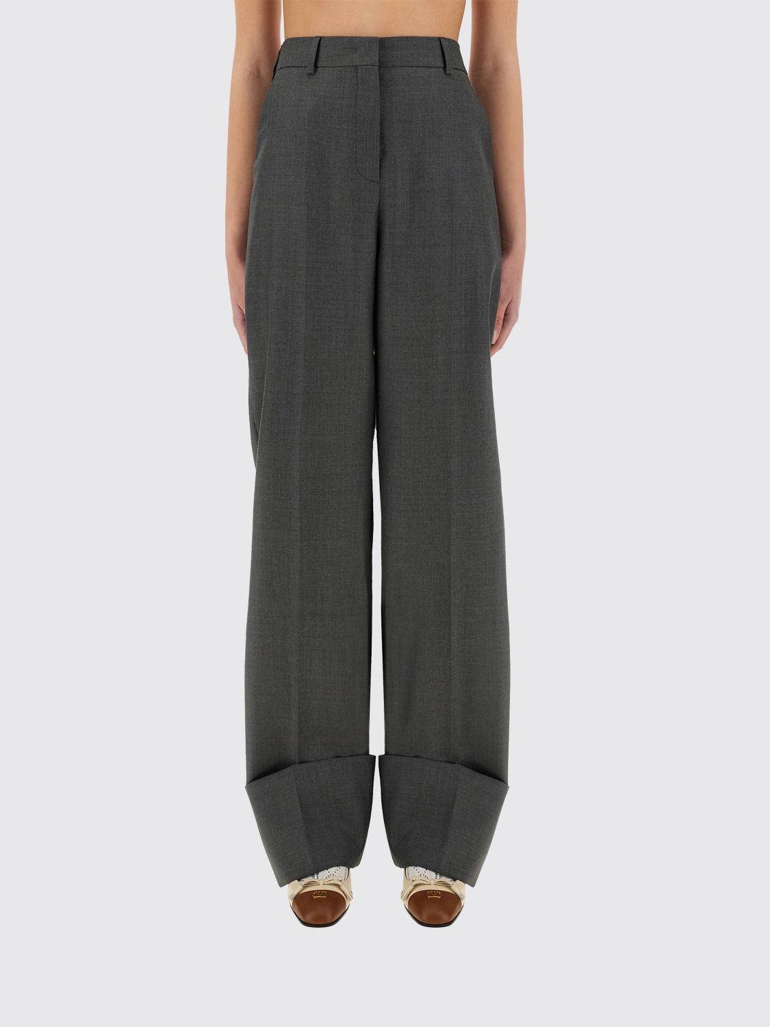 Valentino Pants  Woman Color Grey In Gray
