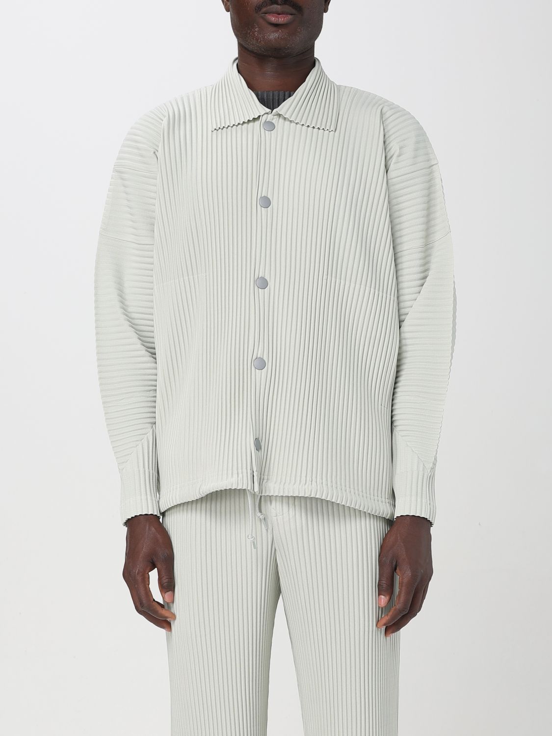 Issey Miyake Shirt Homme Plisse'  Men Color Grey 1 In Grau 1