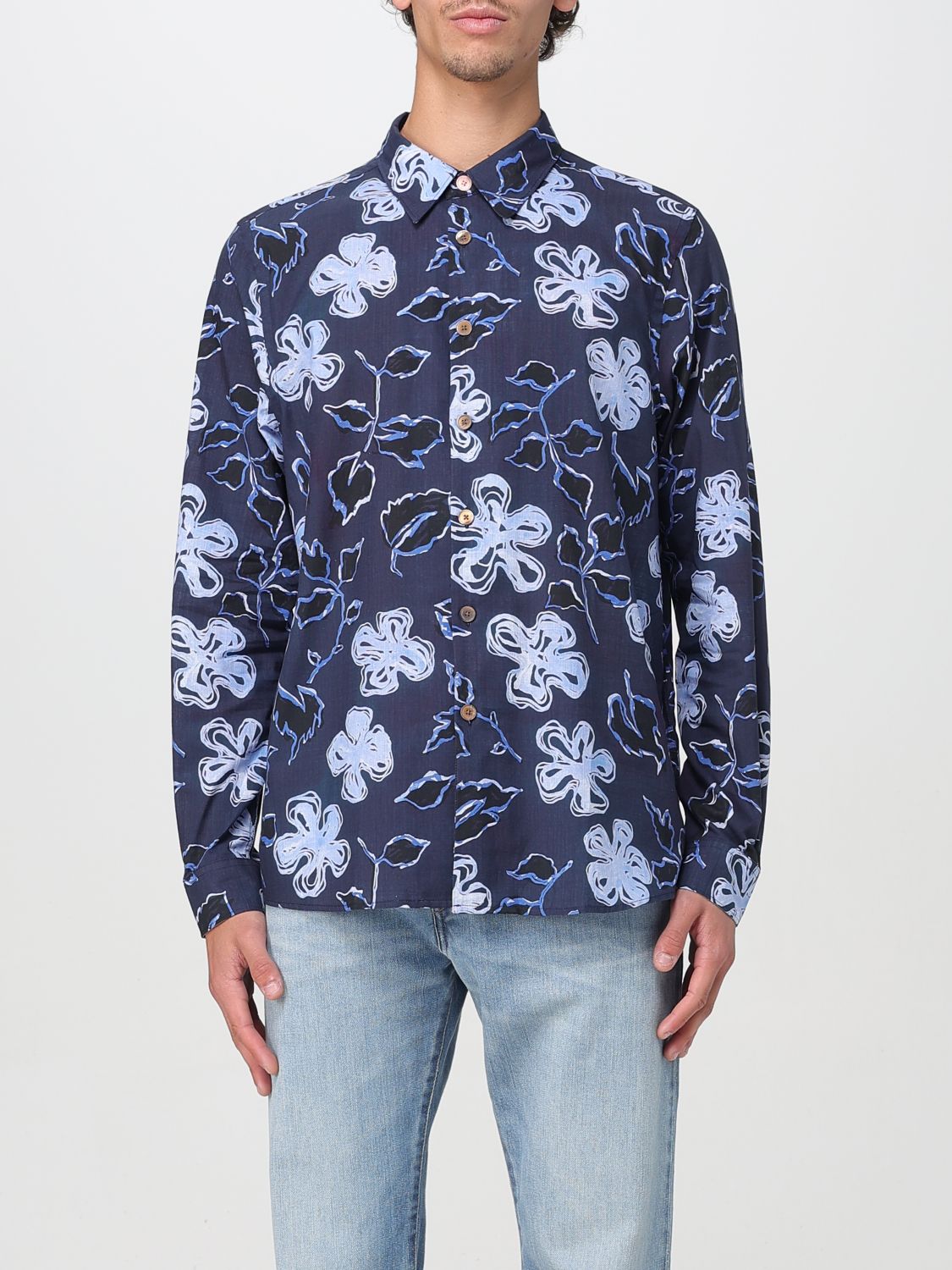 Shop Paul Smith Shirt Men Color Blue