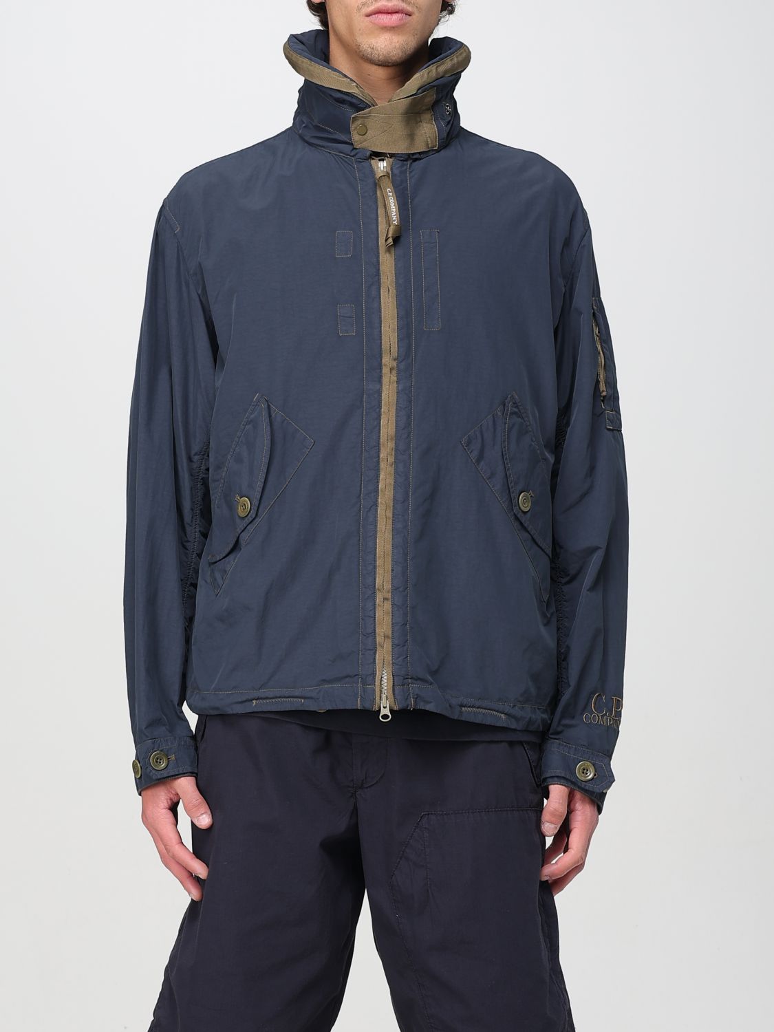 C.p. Company Men S Packable Hood Jacket India Ink In Blue