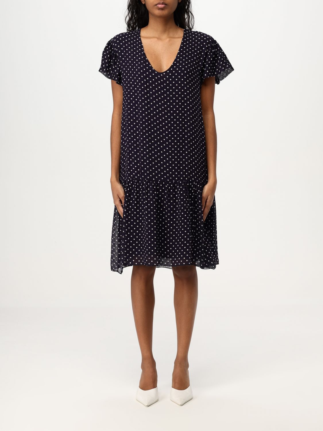 Shop Kaos Dress Woman Color Blue