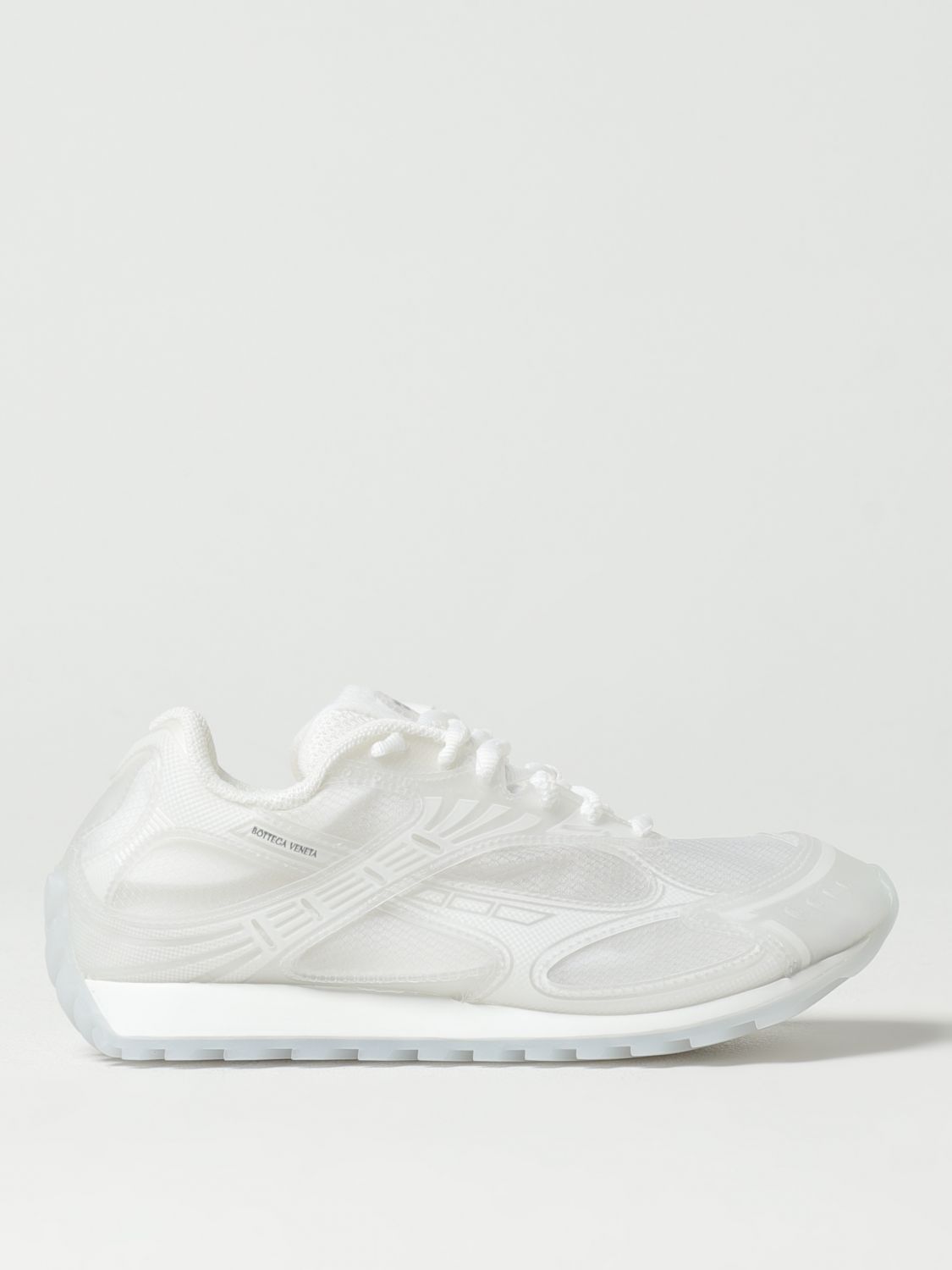 Bottega Veneta Orbit Transparent Runner Sneakers In White