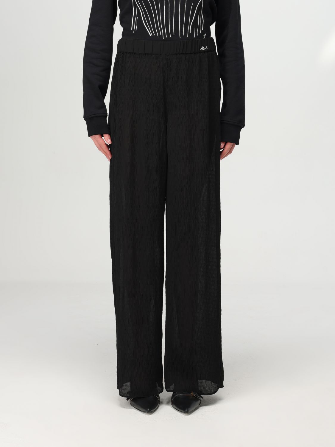 Karl Lagerfeld Pants Woman Color Black In Black