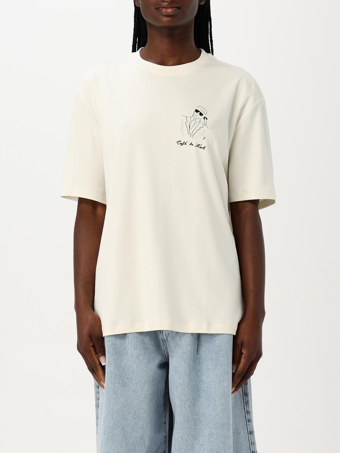 Shop Karl Lagerfeld T-shirt Woman Color White