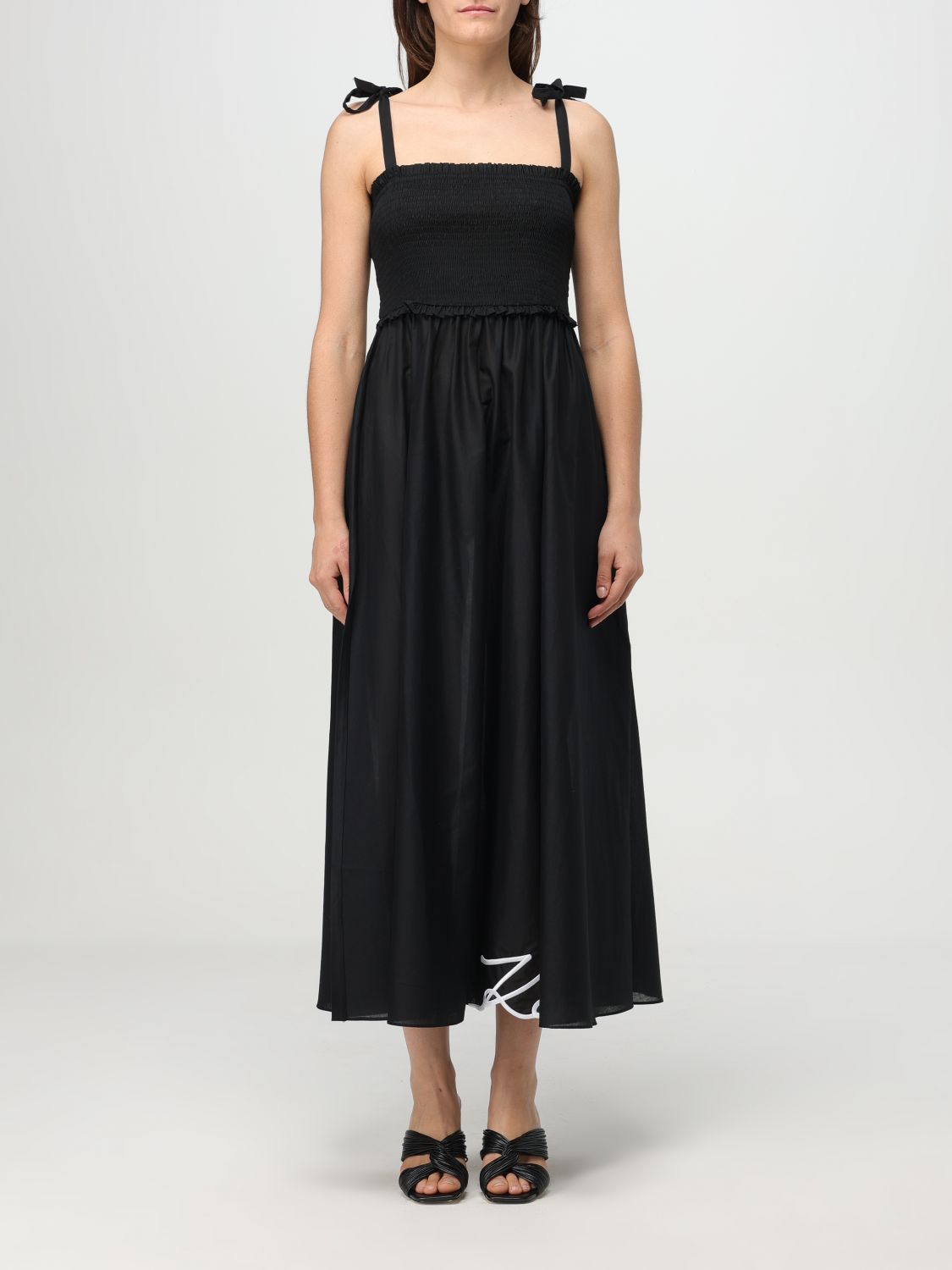 Karl Lagerfeld Karl Dna Signature Ankle Dress In White