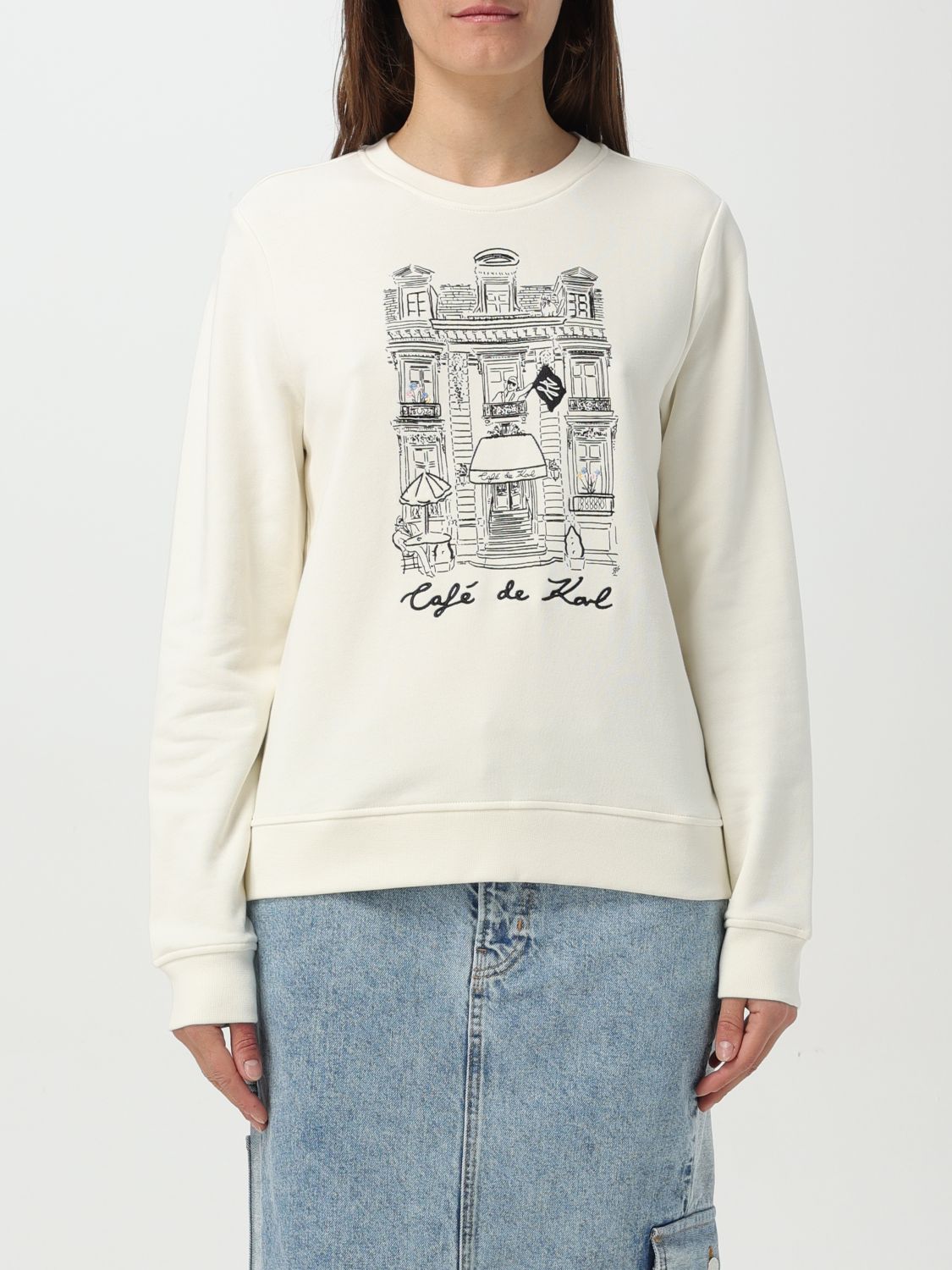 Karl Lagerfeld Sweatshirt Woman Color White In White