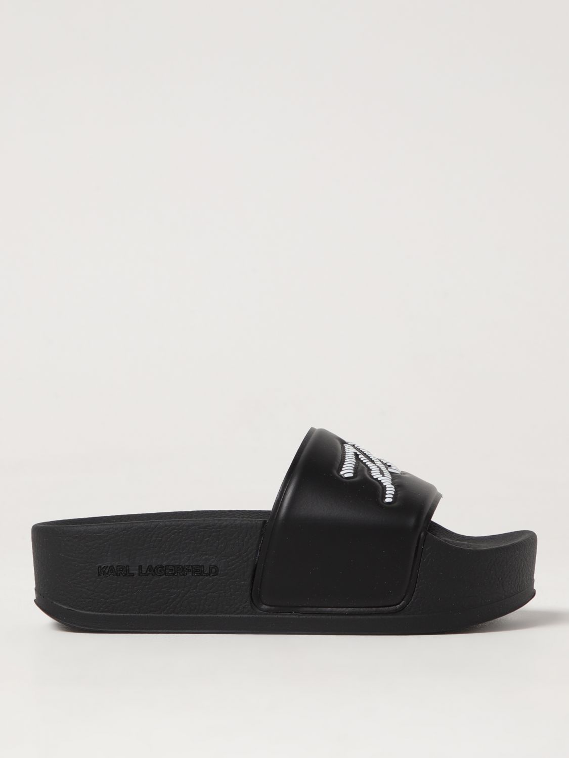 Shop Karl Lagerfeld Heeled Sandals Woman Color Black