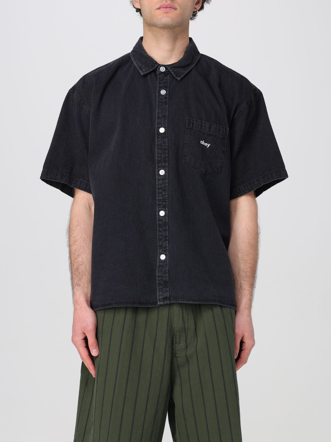 Shop Obey Shirt Men Color Black
