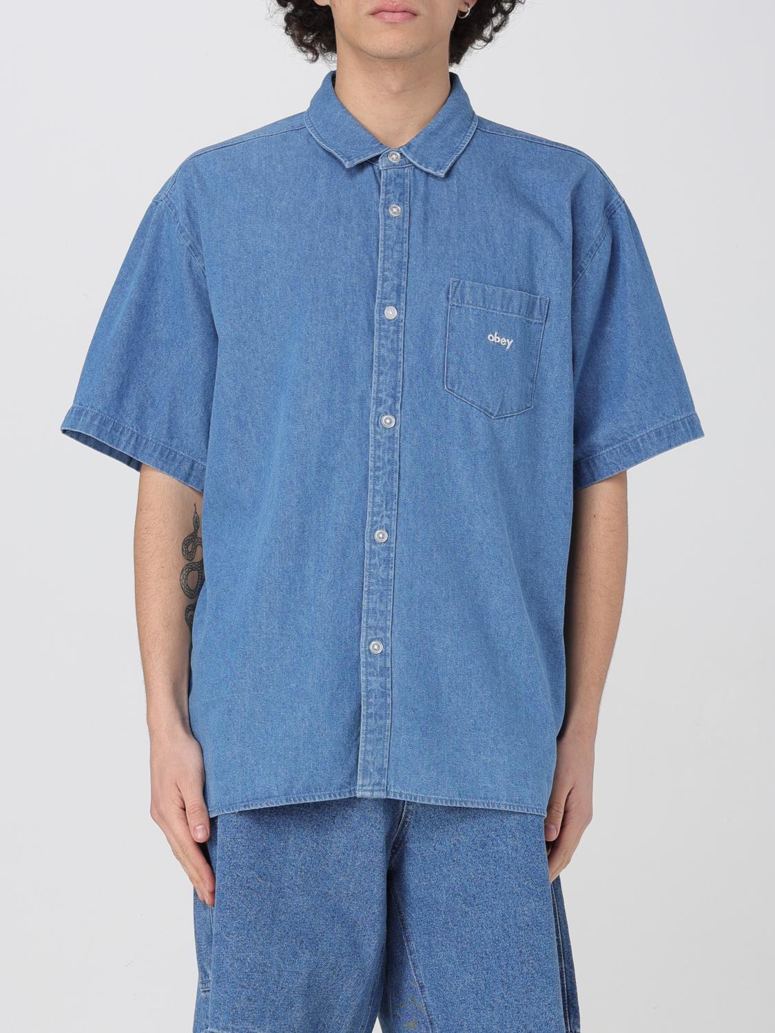 Obey Shirt  Men Color Indigo In Indigo