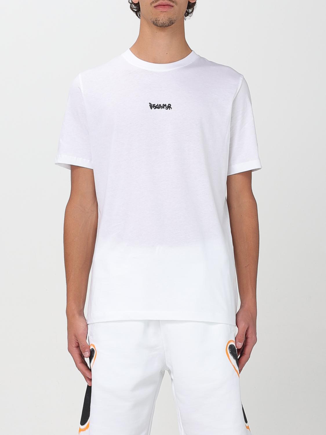 Disclaimer Man T-shirt White Size L Cotton