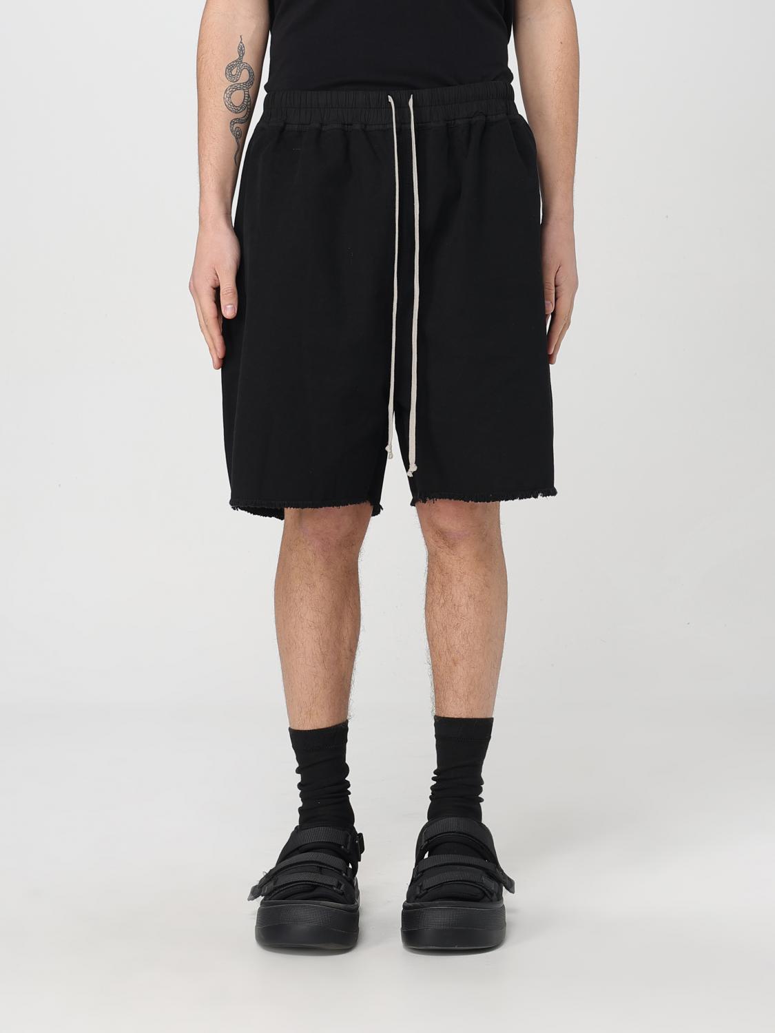 Rick Owens Drkshdw Jersey Trucker Cut-off Shorts In Black