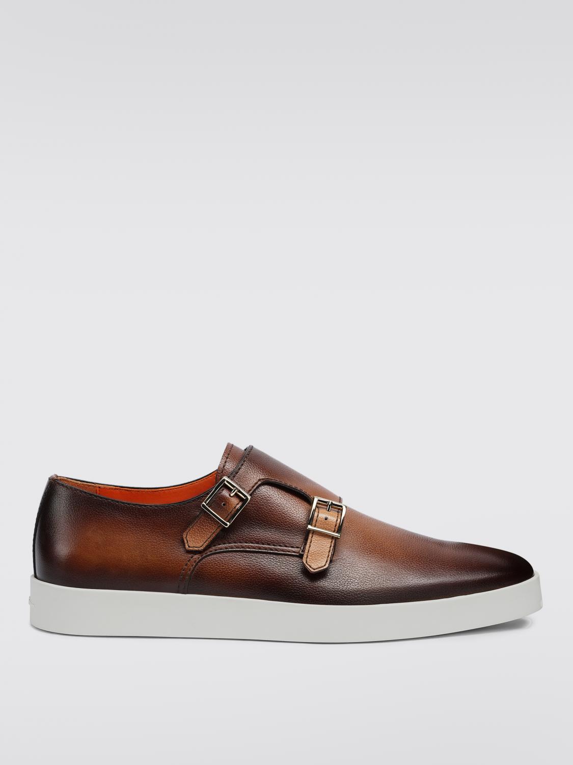 Santoni Brogue Shoes Men Color Brown In Brown