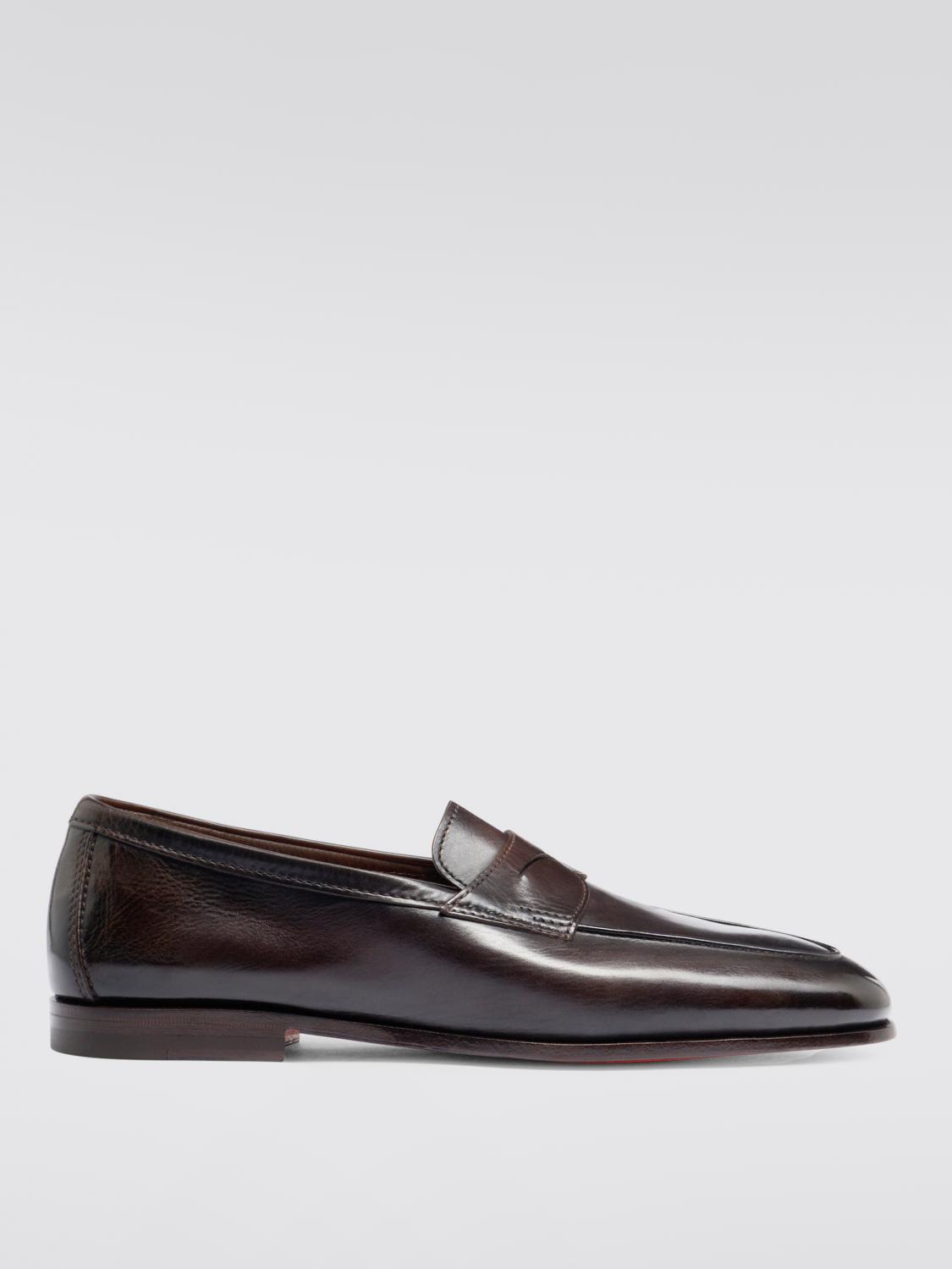 Santoni Loafers Men Color Brown In Brown