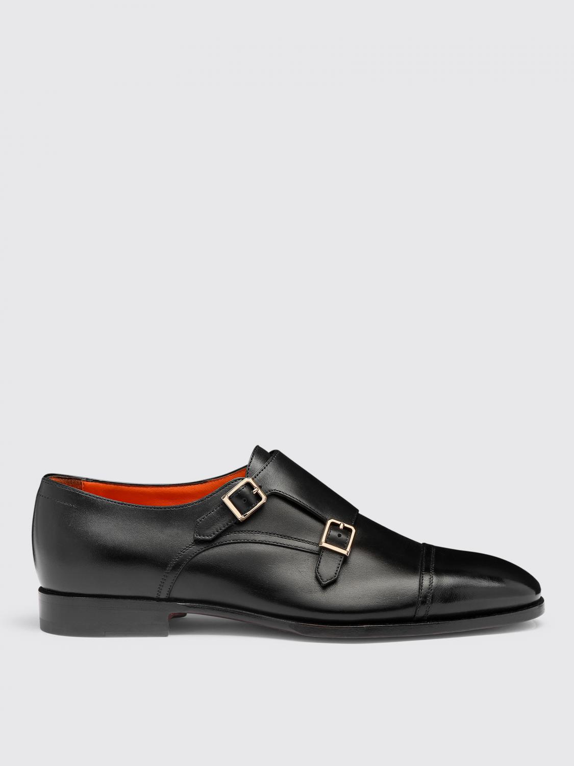 Santoni Brogue Shoes Men Color Black In Black