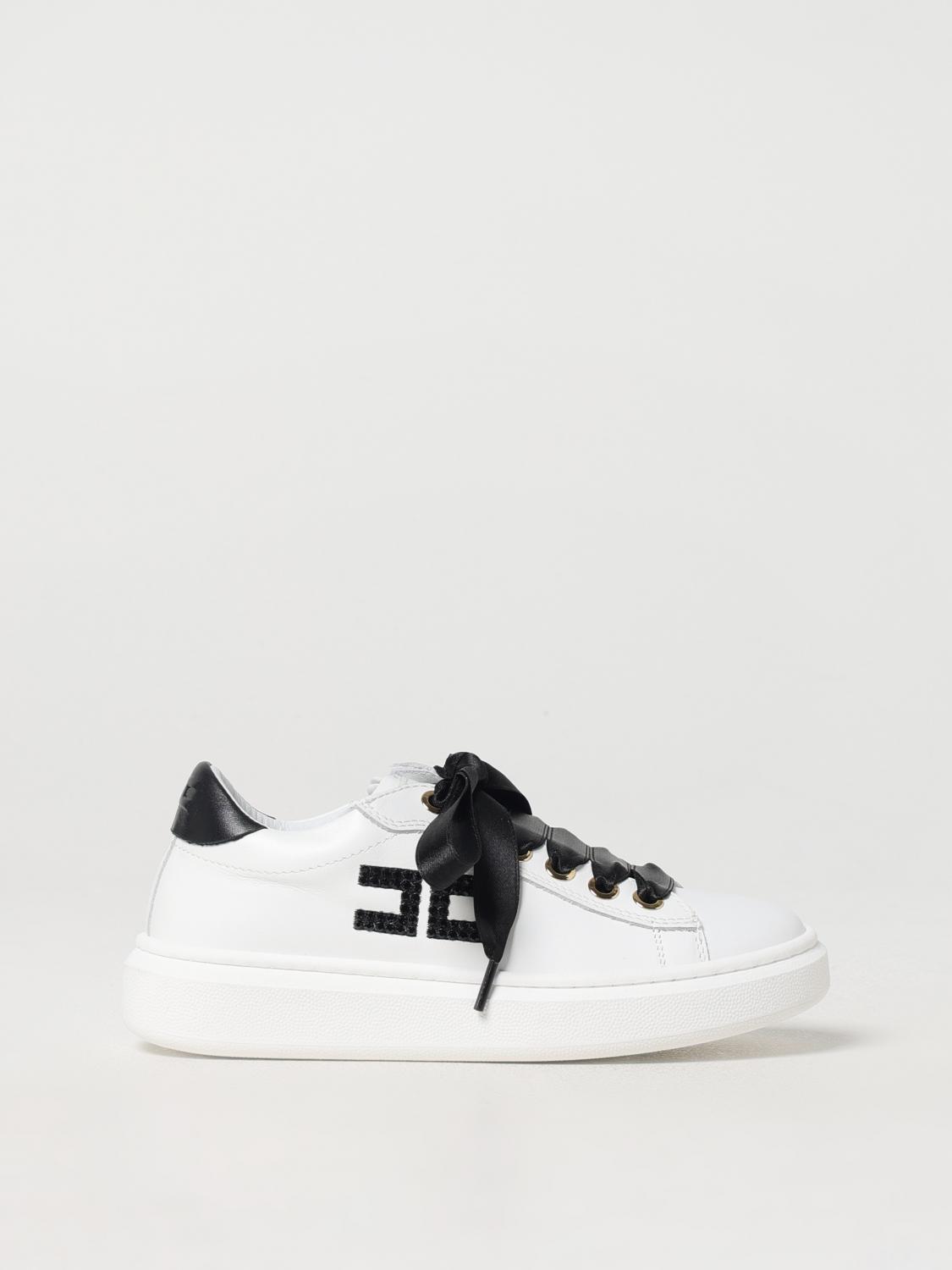 Shop Elisabetta Franchi La Mia Bambina Sneakers Kids Color White In ホワイト