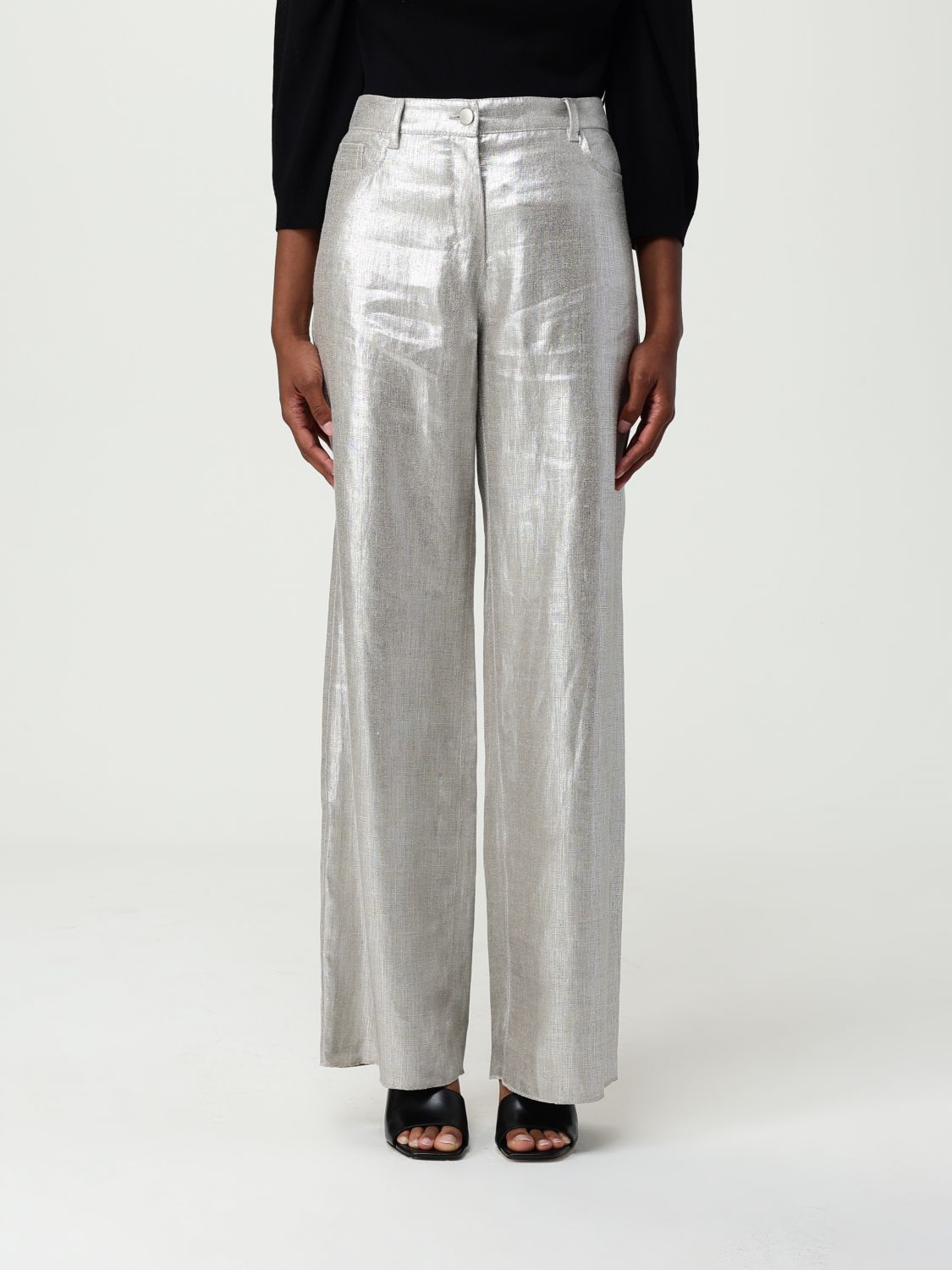 's Max Mara Hose  Damen Farbe Silber