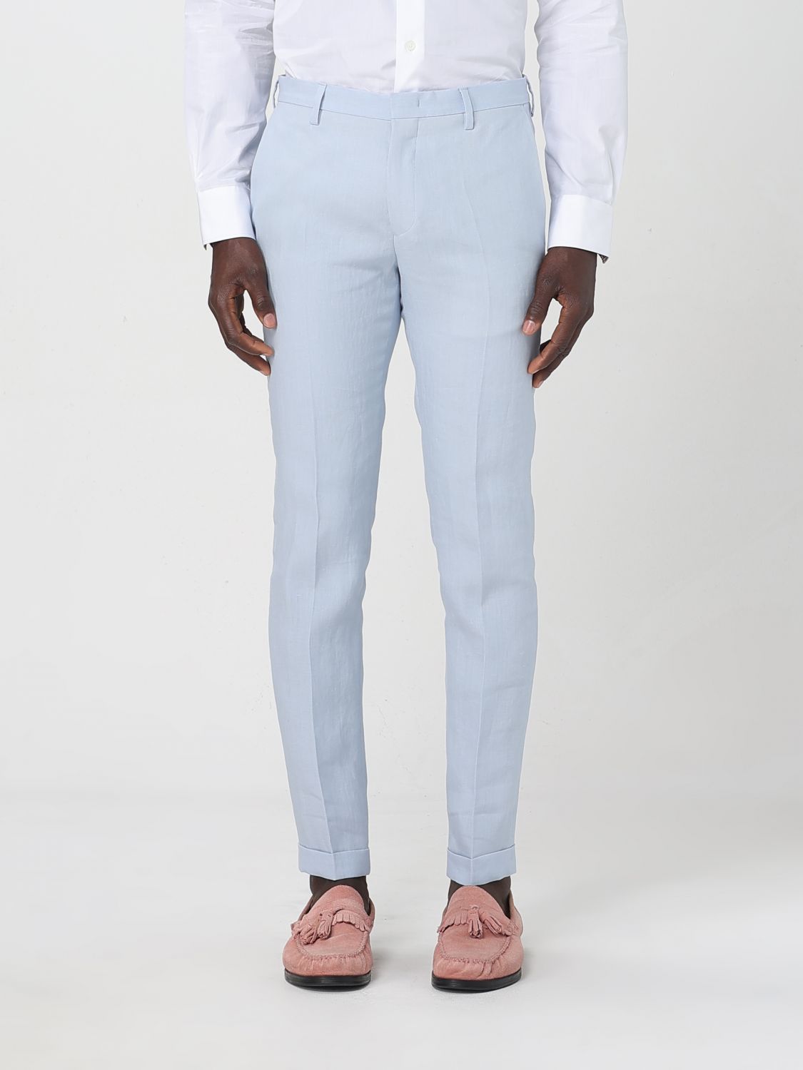 Shop Paul Smith Pants Men Color Blue