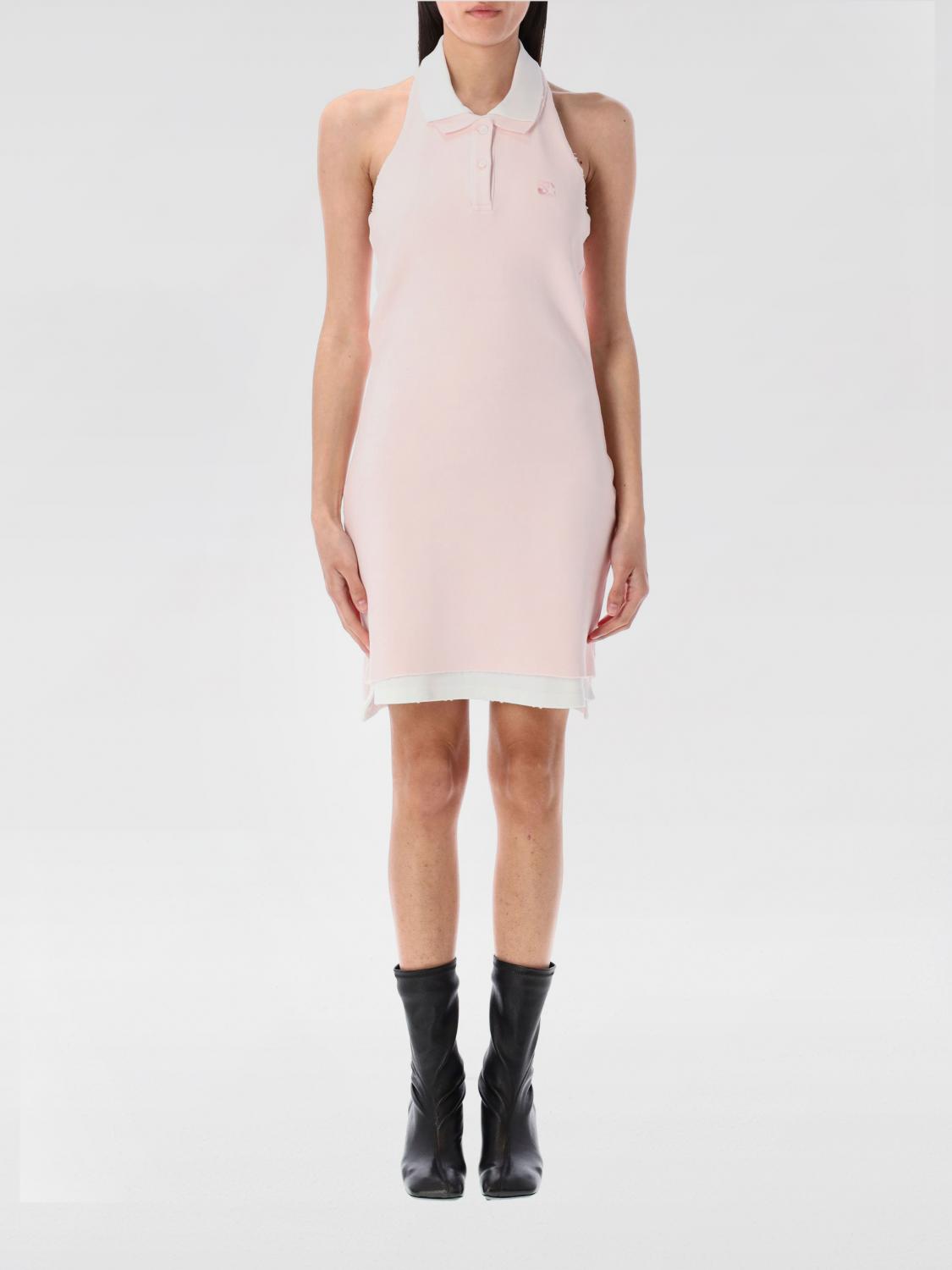 Alexander Wang Layered Polo-style Mini Dress In Pink