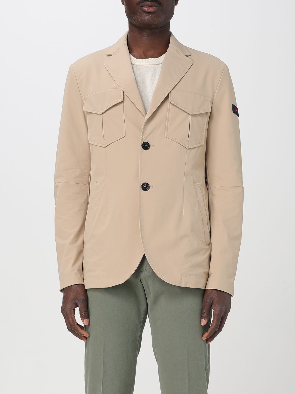 Peuterey Light Beige Jacket With Functional Pockets In ベージュ